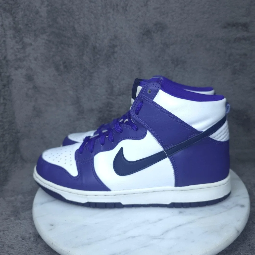 Nike Dunk High Shoes Youth Size 7Y Purple White Basketball Sneakers DH9751-100